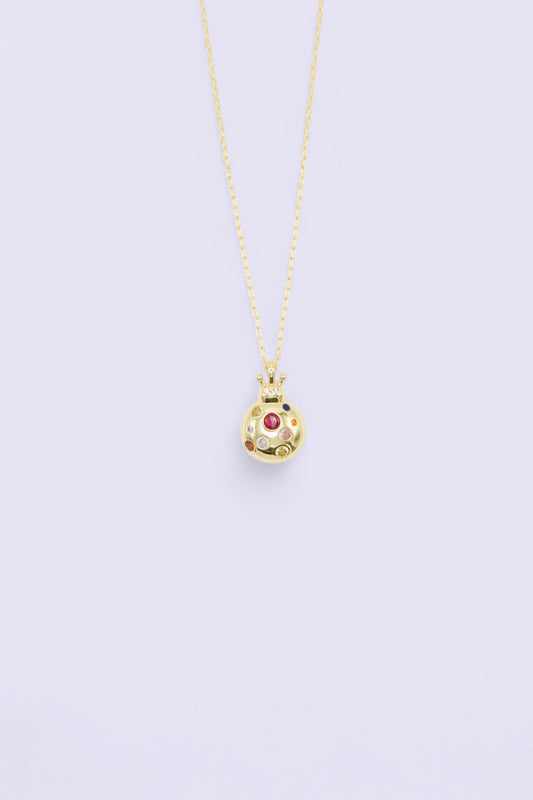 Rainbow Ladybug Necklace (Mini)