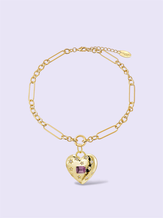 Amethyst Heart Necklace