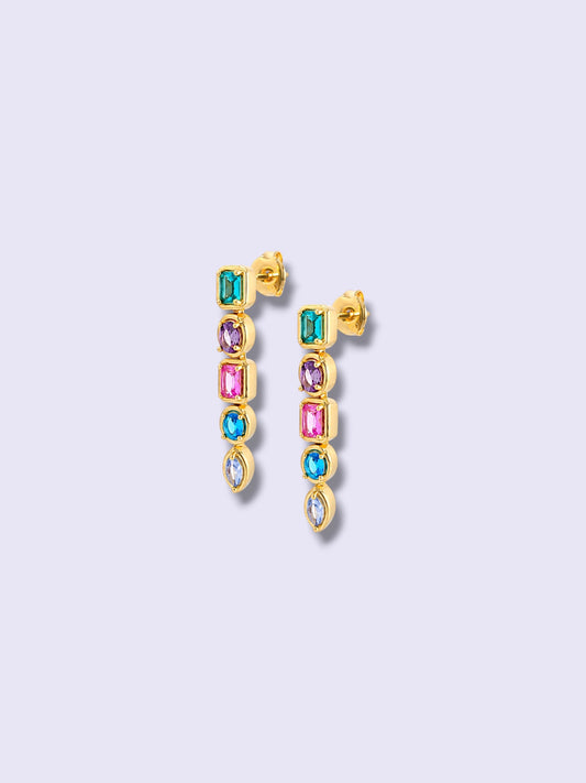 Rainbow Cascade Earrings
