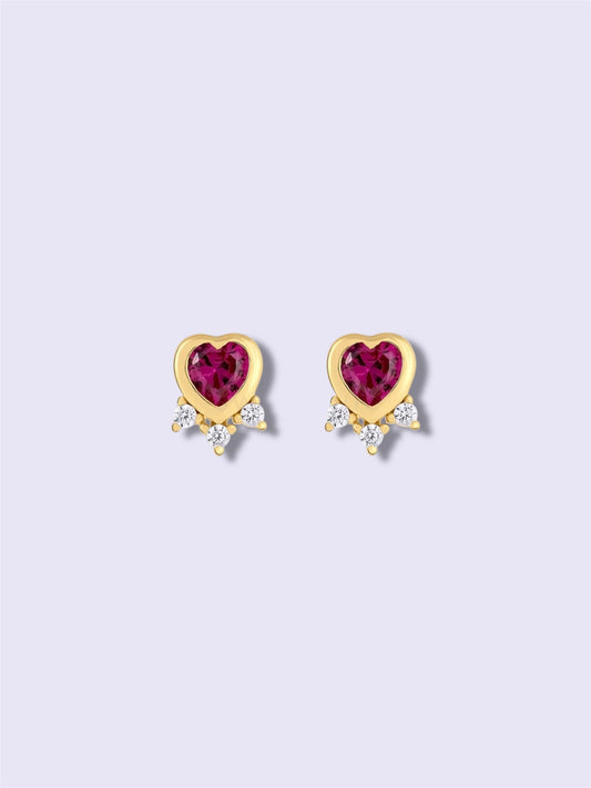 Blush Heart Earrings