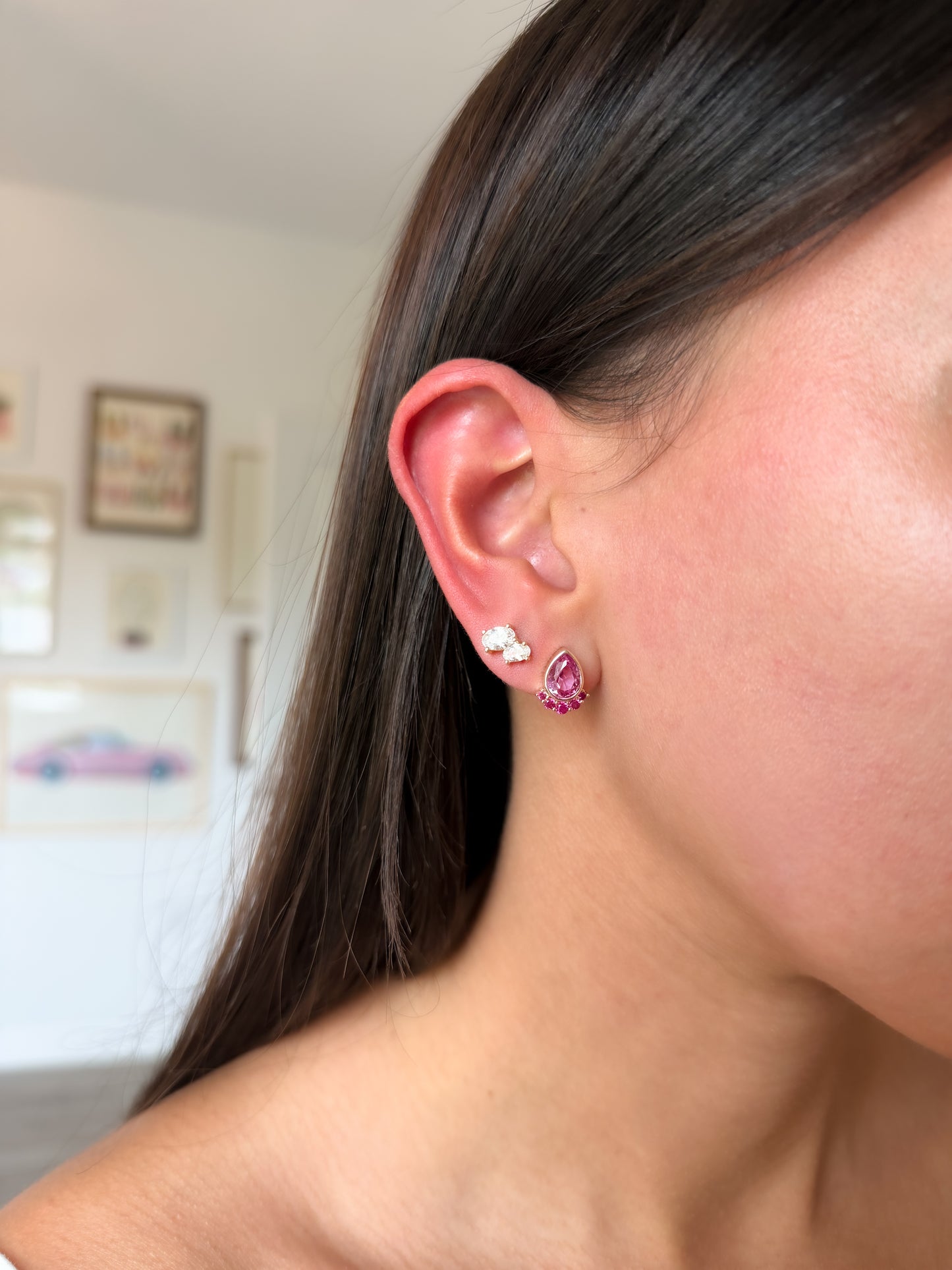 Rosé Drop Studs