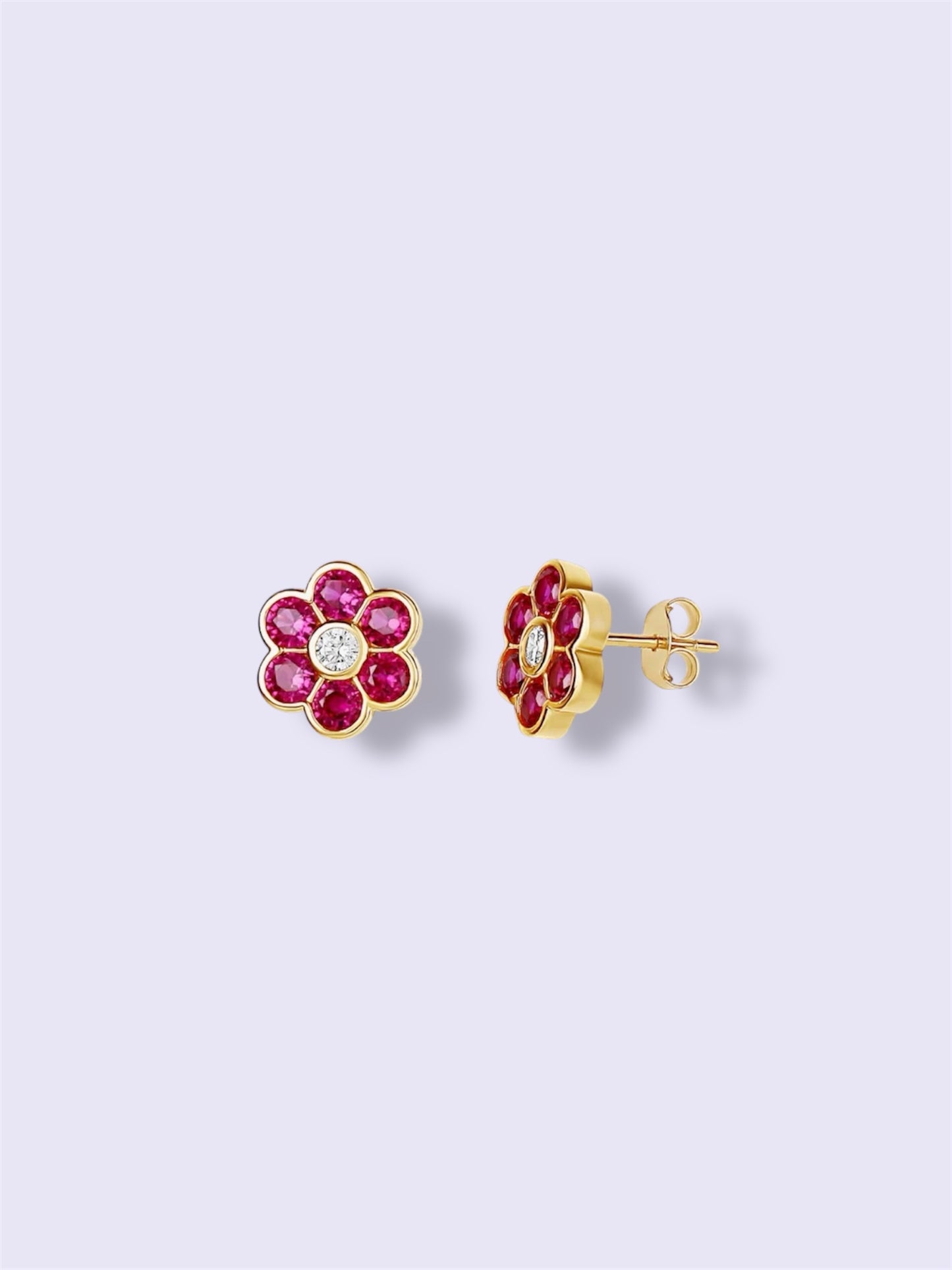 Flora Ruby Earrings