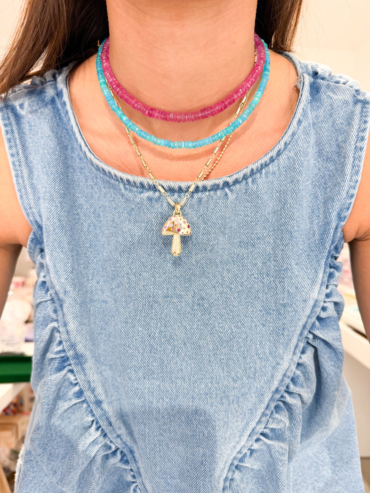 Blue Ethiopian Opal Necklace