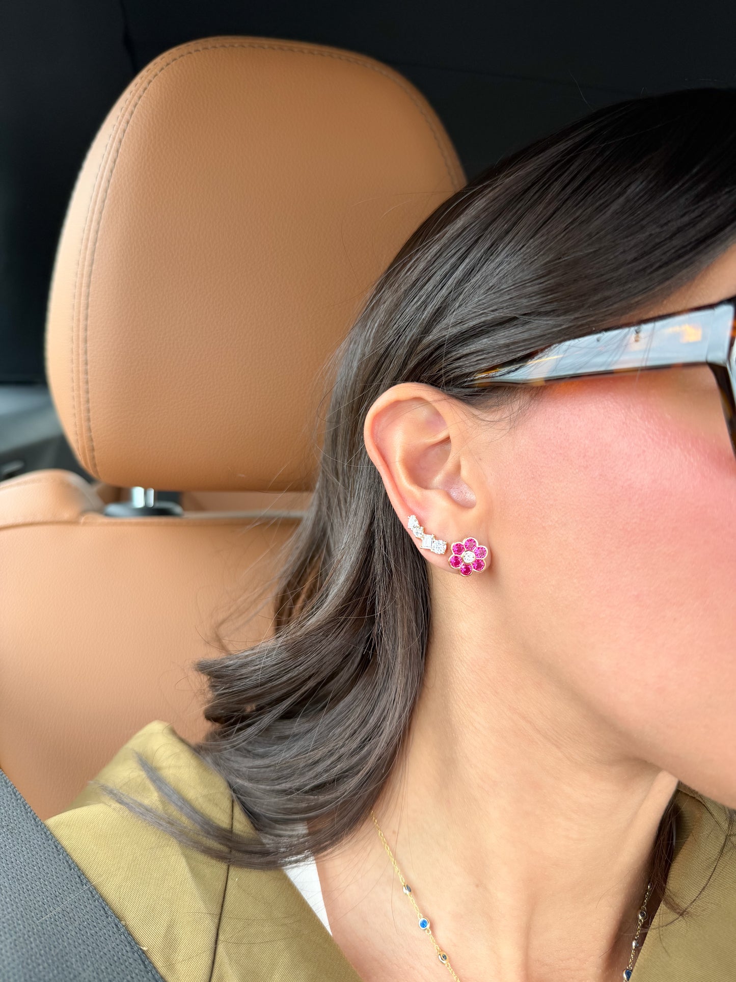 Flora Ruby Earrings