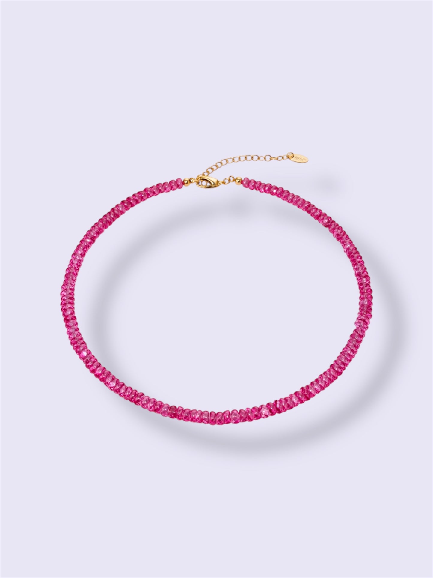 Hot Pink Topaz Necklace