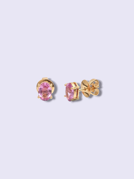 Pink Sapphire Earrings