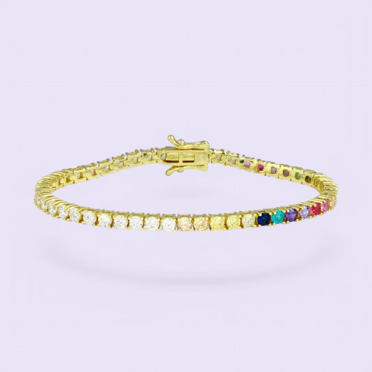 Rainbow Tennis Bracelet