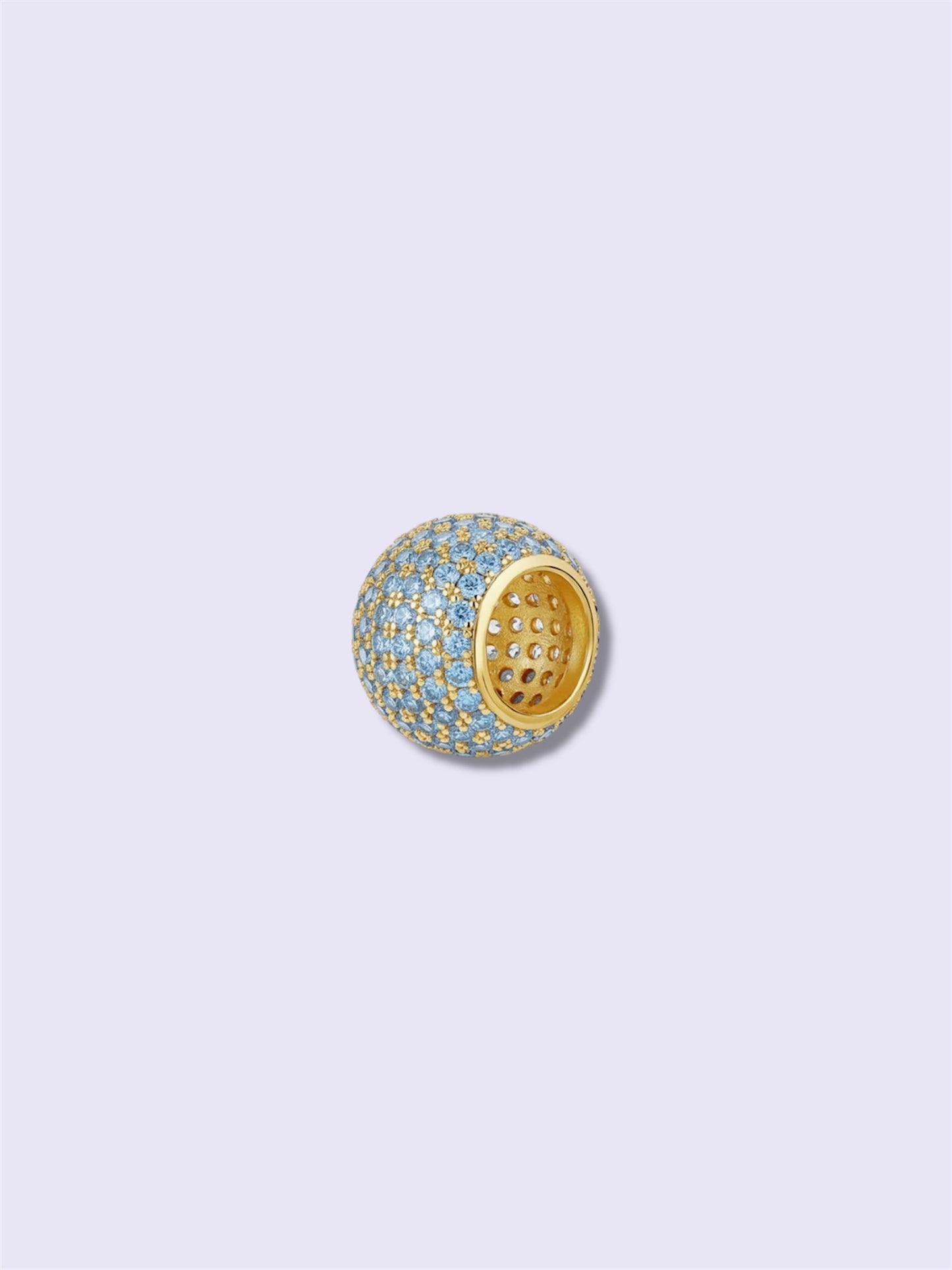 Blue Sparkle Spacer Charm