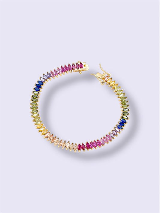 Rainbow Tennis Bracelet