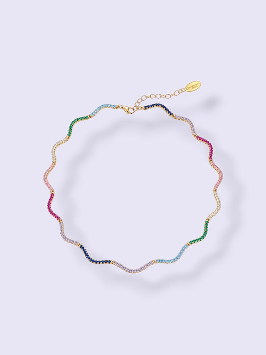 Rainbow Wavy Necklace