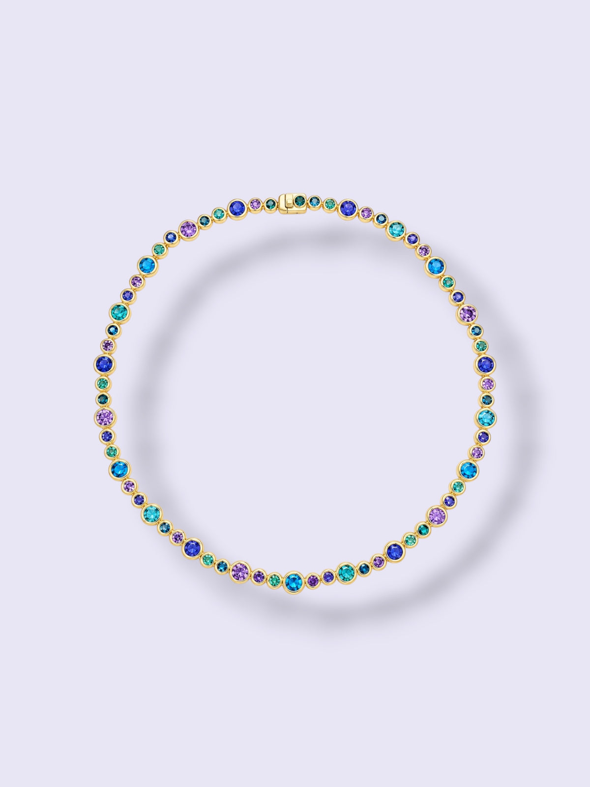 Blue Candy Tennis Necklace