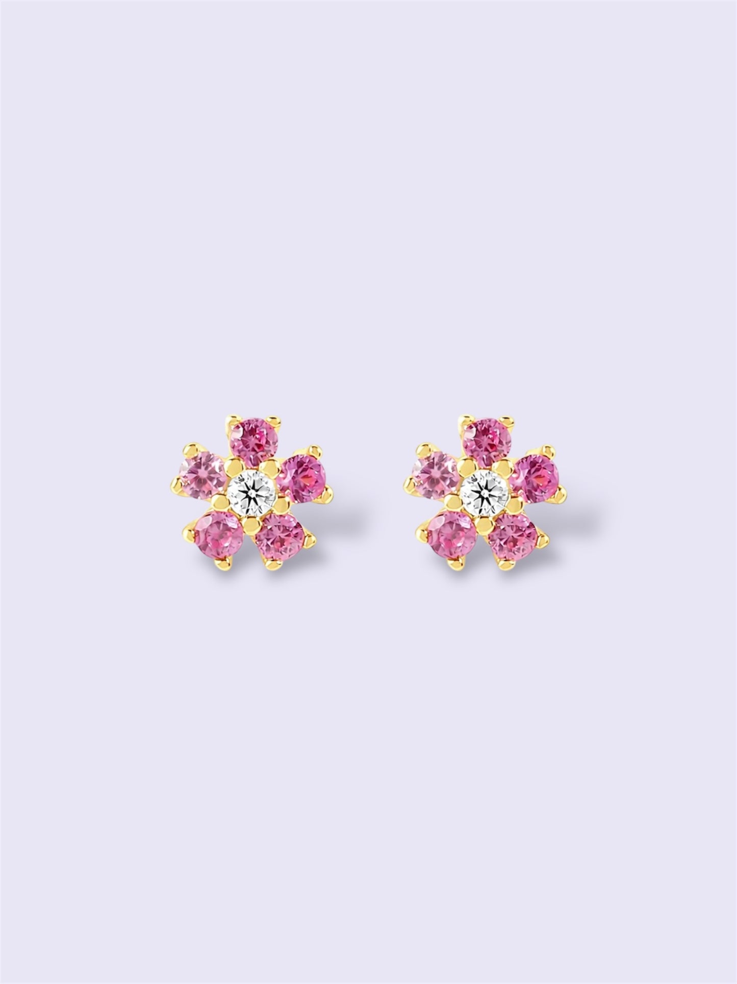 Pink Daisy Mini Studs