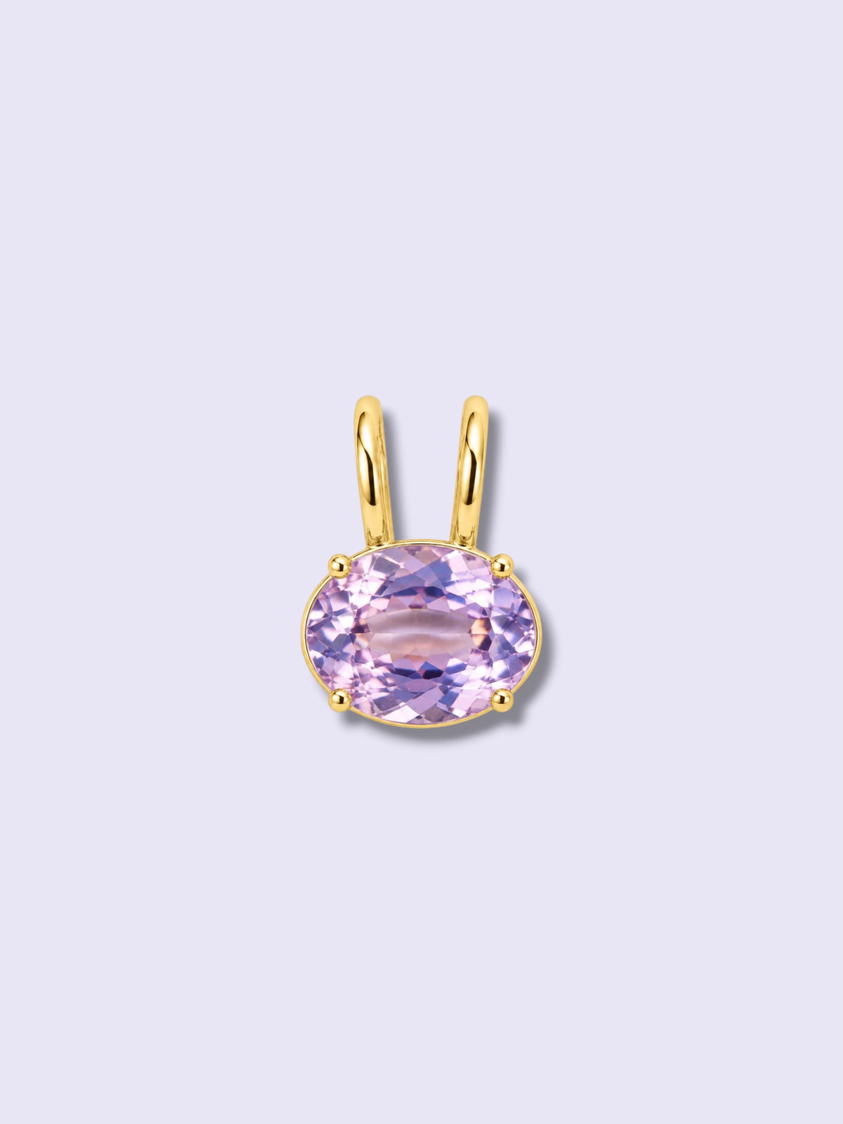 Amethyst Glow Oval Charm
