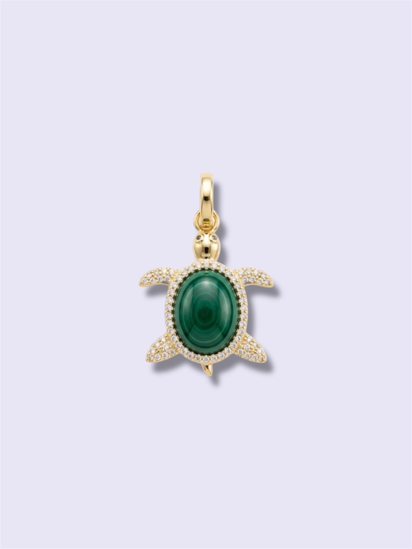 Malachite Turtle Charm