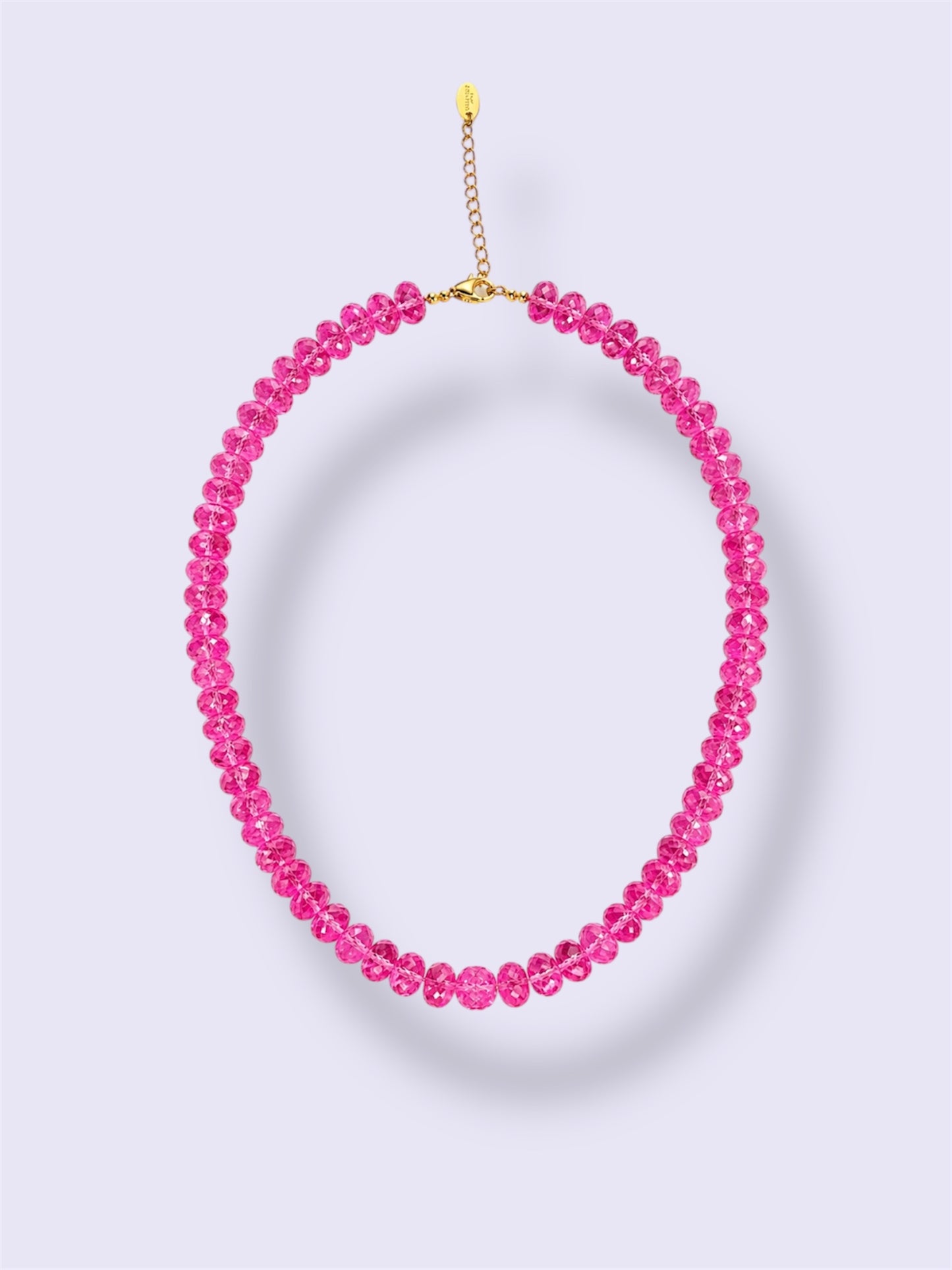 Hot Pink Topaz Necklace