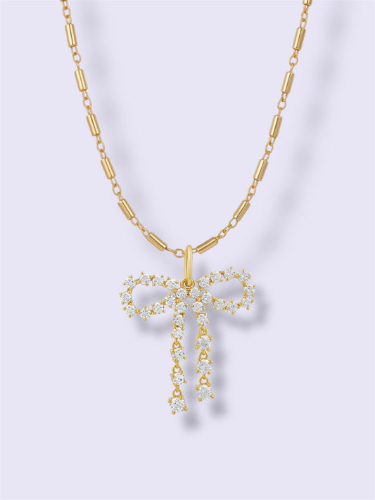 Crystal Bow Necklace
