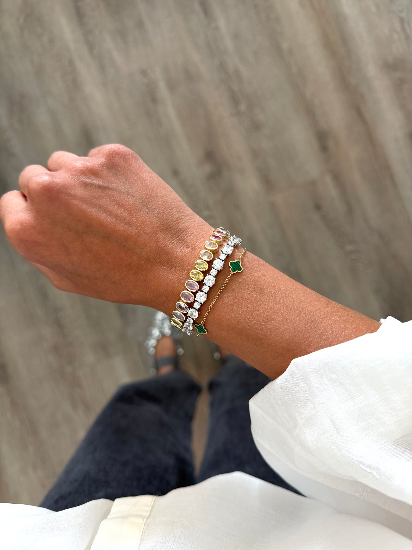 Pastel Oval Tennis Bracelet