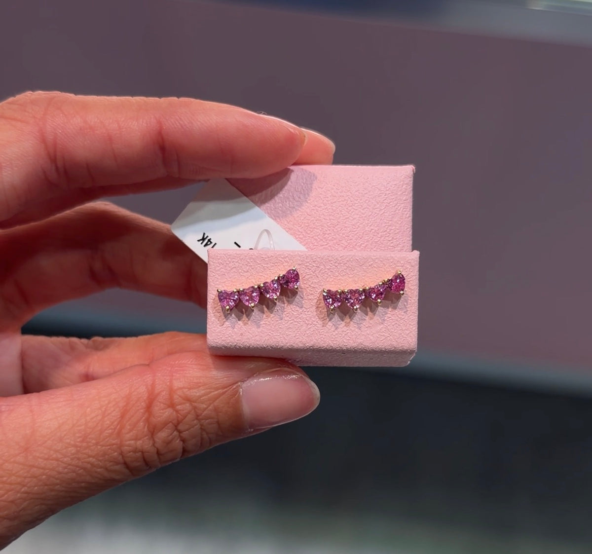 Pink Sapphire Cascade Earrings