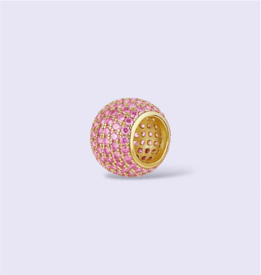 Pink Sparkle Spacer Charm
