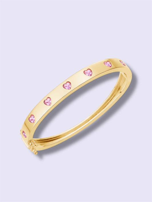 Pink Heart Bangle