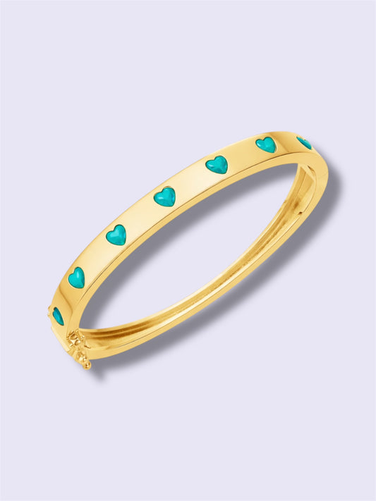 Turquoise Heart Bangle