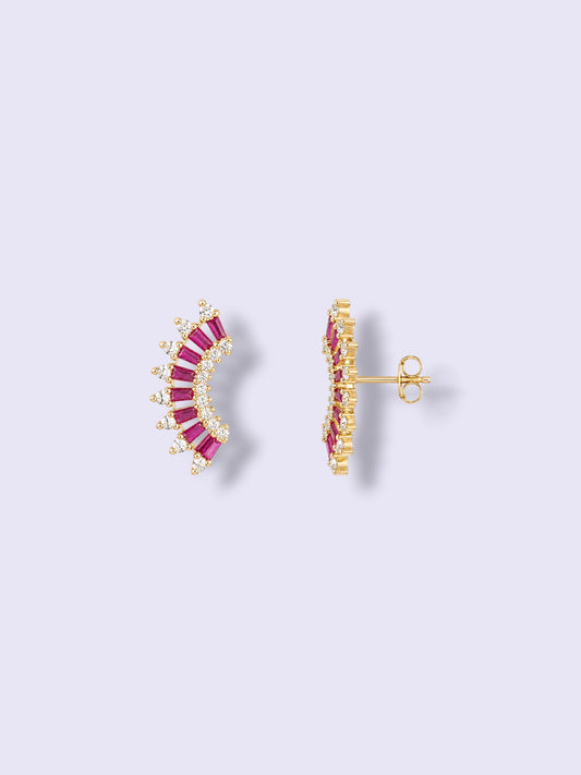 Rose Fan Earrings