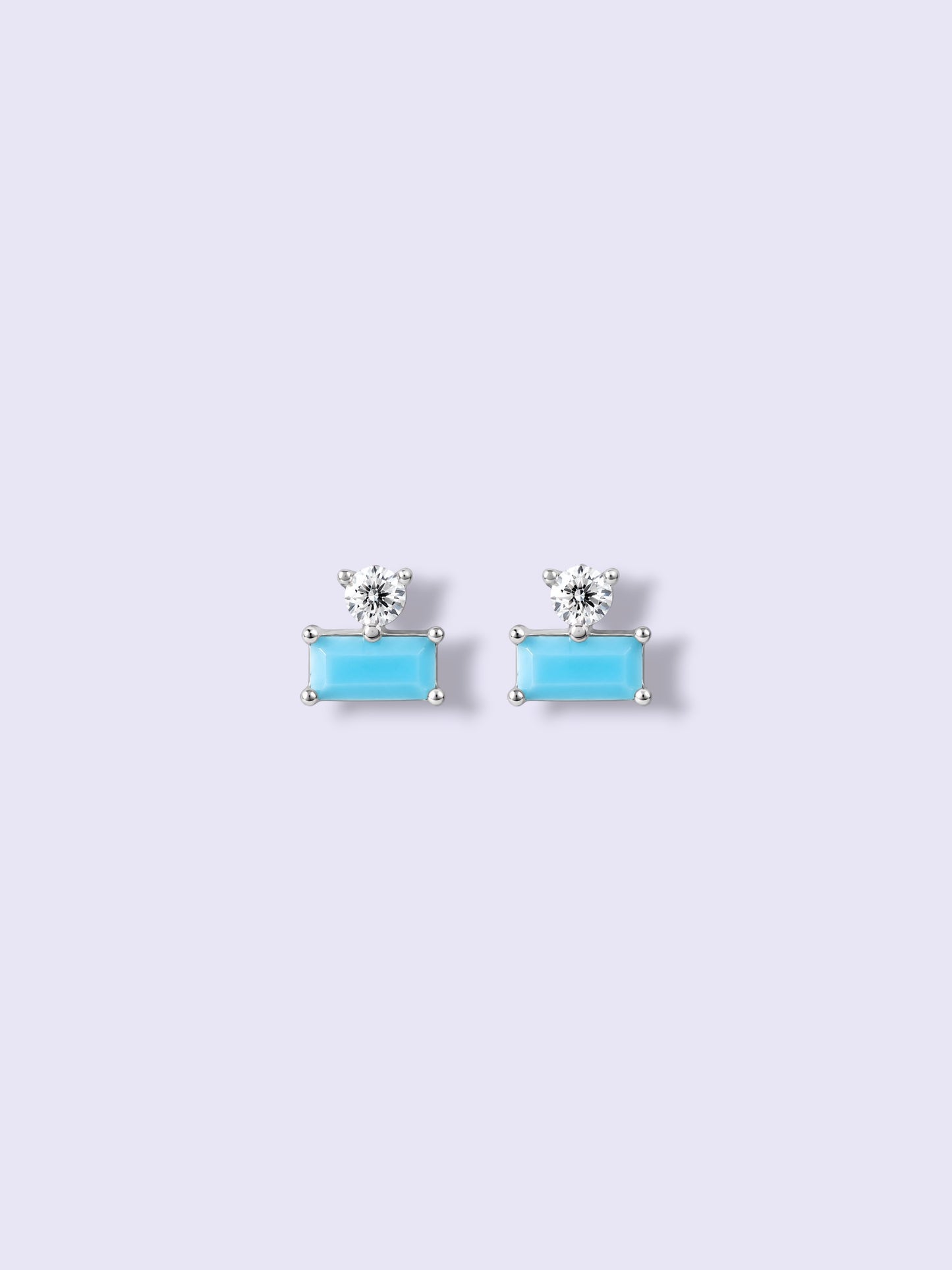 Mini Turquoise Studs (Silver)