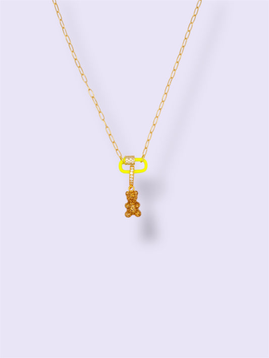 GUMMY BEAR NECKLACE Dorado: