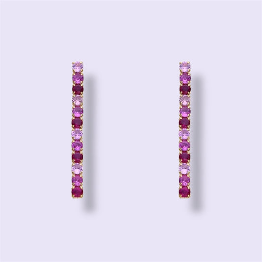 Tennis Ruby Stud