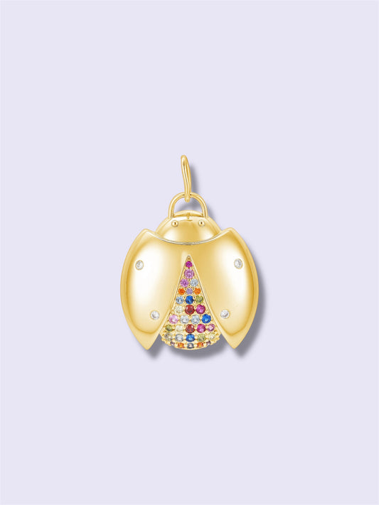 Rainbow Scarab Charm
