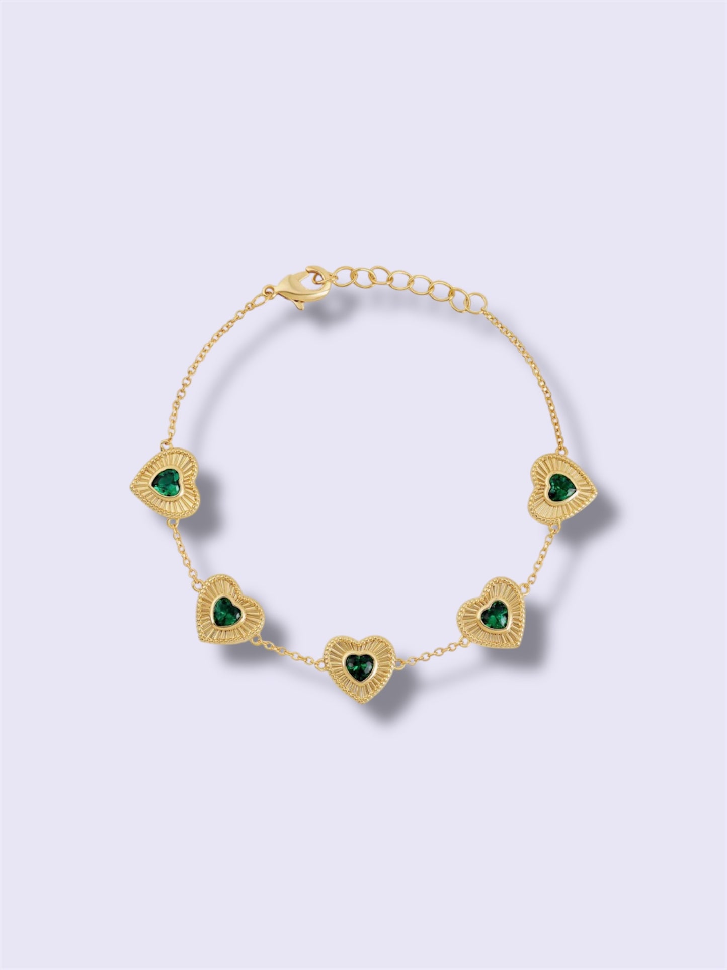 Emerald Heartline Bracelet