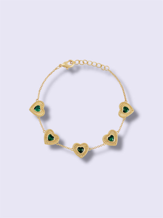 Emerald Heartline Bracelet
