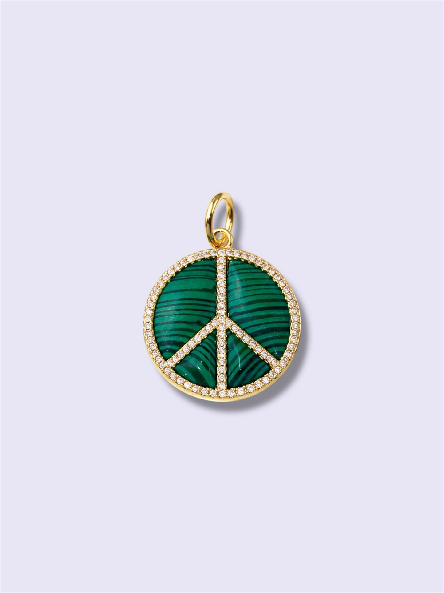 Malachite Peace Charm