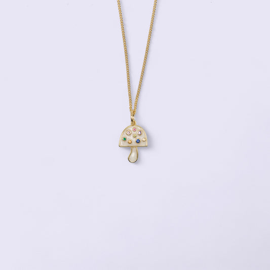 Hongo blanco Necklace (pequeño)