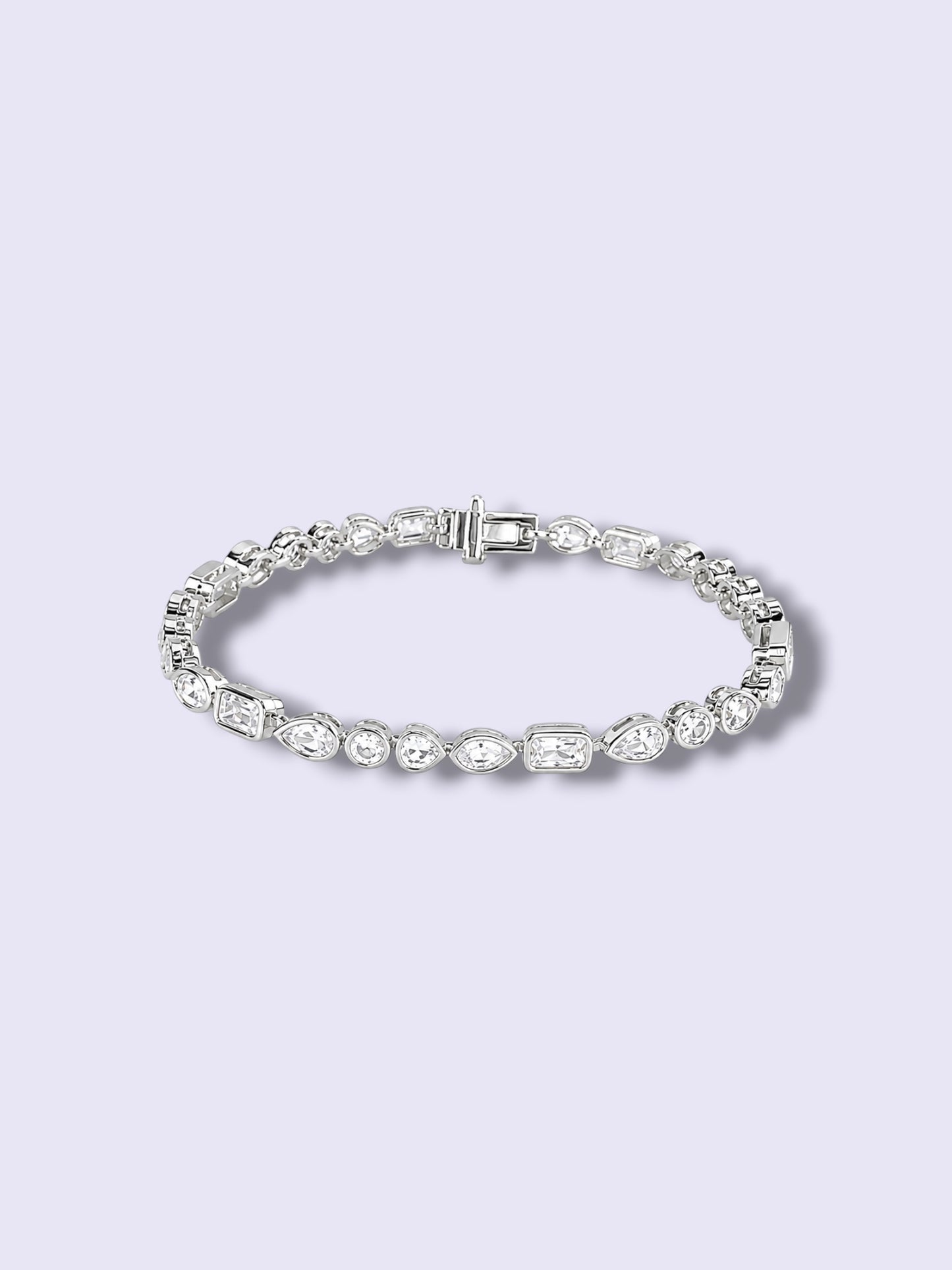Silver Glow Tennis Bracelet