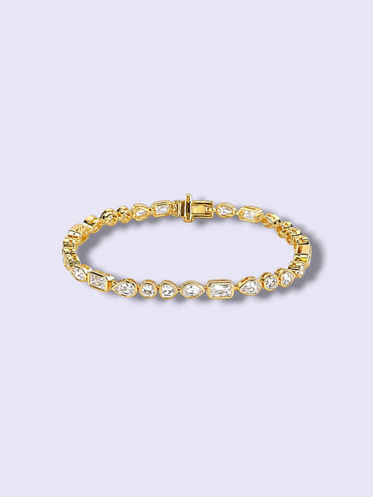 Golden Glow Tennis Bracelet