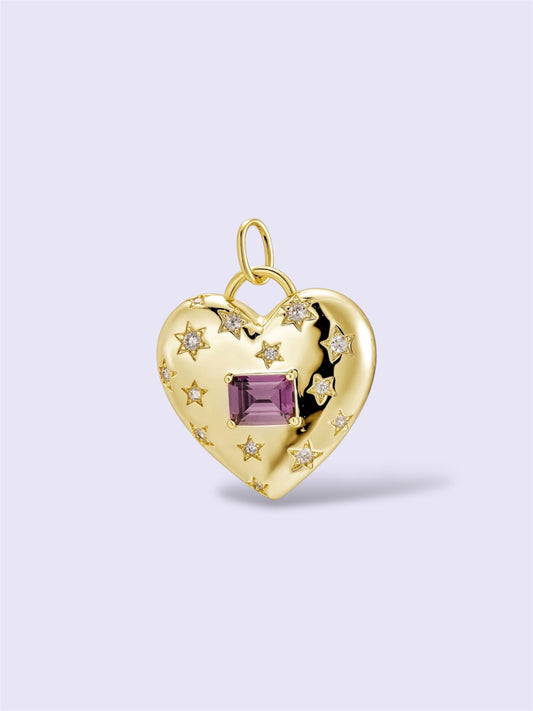 Amethyst Heart Necklace