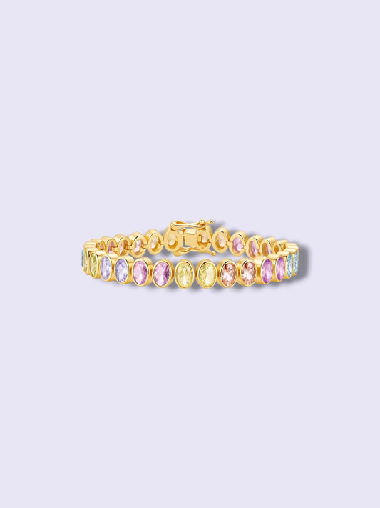 Pastel Oval Tennis Bracelet