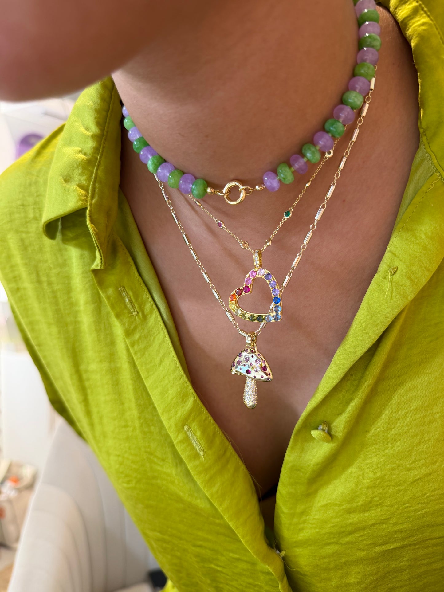 Lavander Matcha Necklace