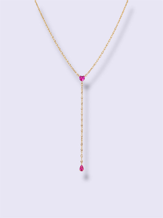 Venezia Heart Drop Necklace