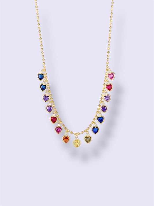 Rainbow Heart Necklace