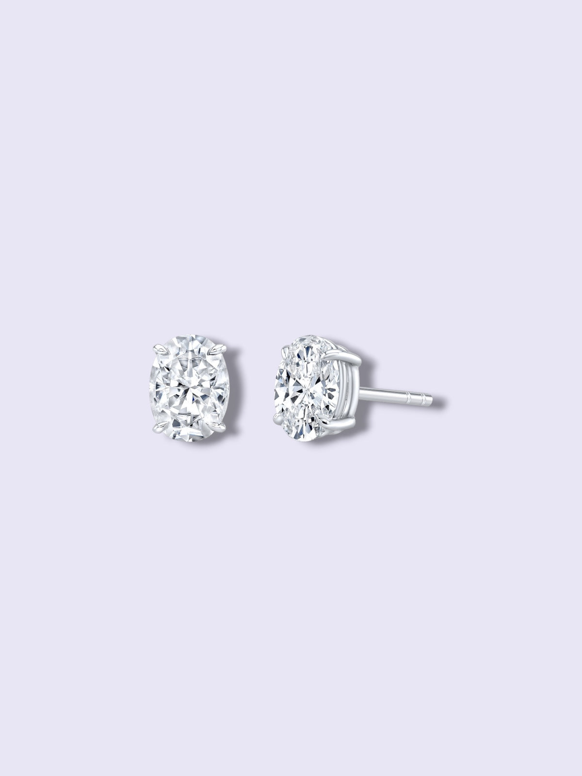 Oval Lab Diamond Stud Earrings