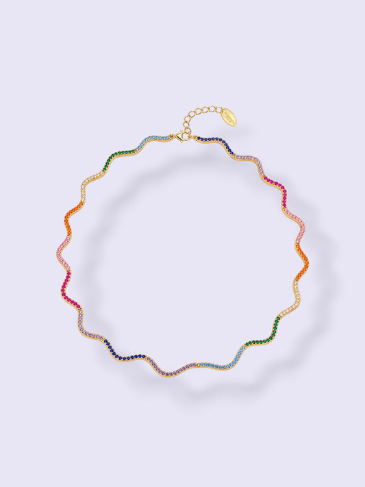 Rainbow Wavy Necklace