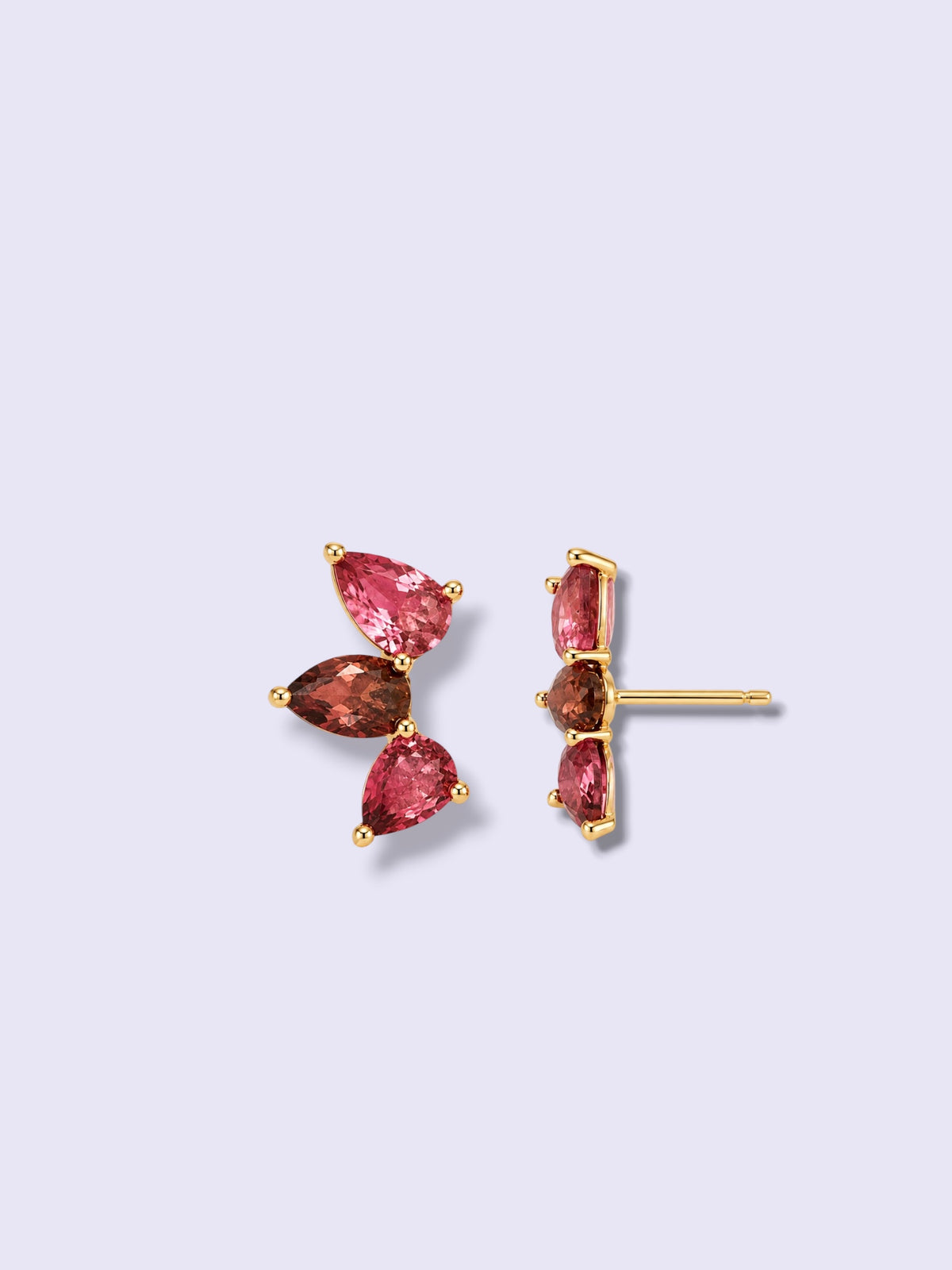 Pink Tourmaline Bloom Earrings
