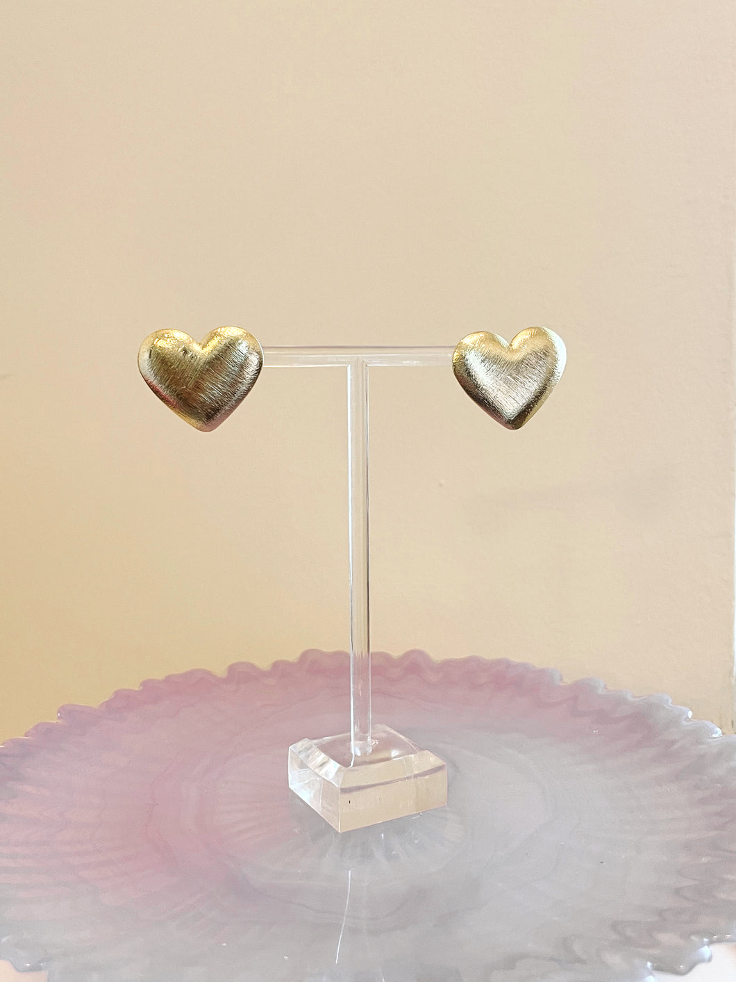 Zarcillos en forma de corazón grandes